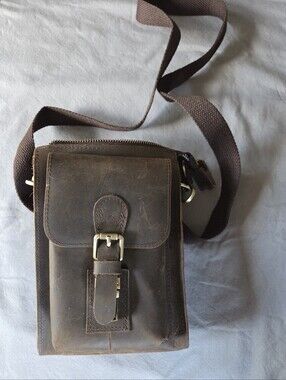 Small Brown Leather Crossbody Bag